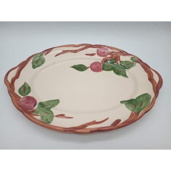 Johnson Bros Franciscan Apple Pattern 14" x 10" Earthenware Oval Platter Handled - Picture 1 of 6